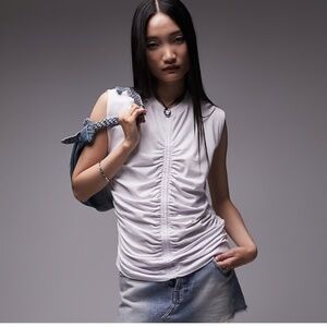 Topshop ruched tank top